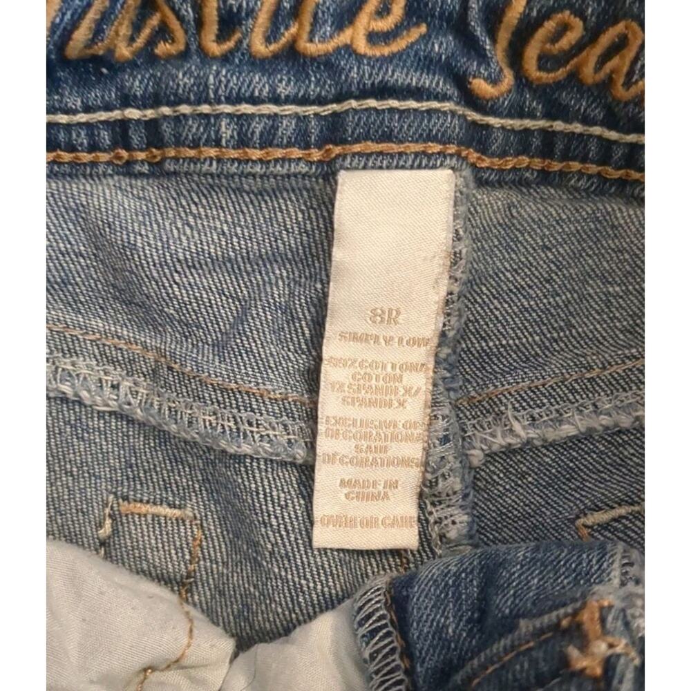 Justice Jean Shorts Girl's Size 8 Regular Blue Denim Stretch - Picture 3 of 9